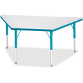 Trapezoid Table 30x60 Gray Teal