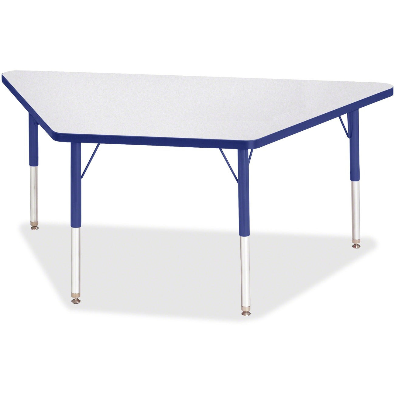 Trapezoid Table 30x60 Gray Blue