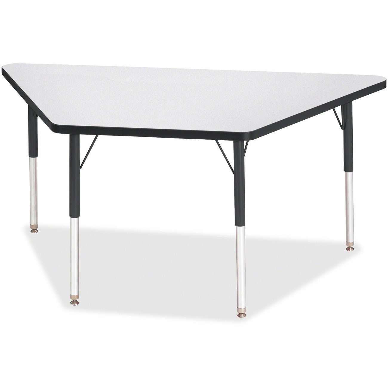 Trapezoid Table 30x60 Gray Black