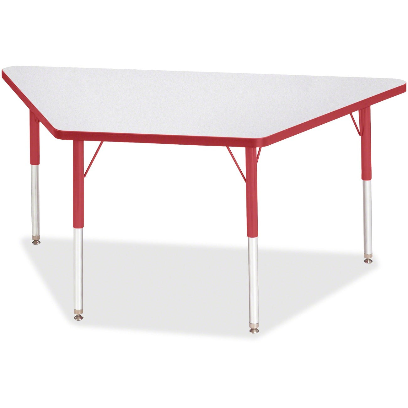Trapezoid Table 30x60 Gray Red