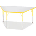Trapezoid Table 30x60 Gray Yellow