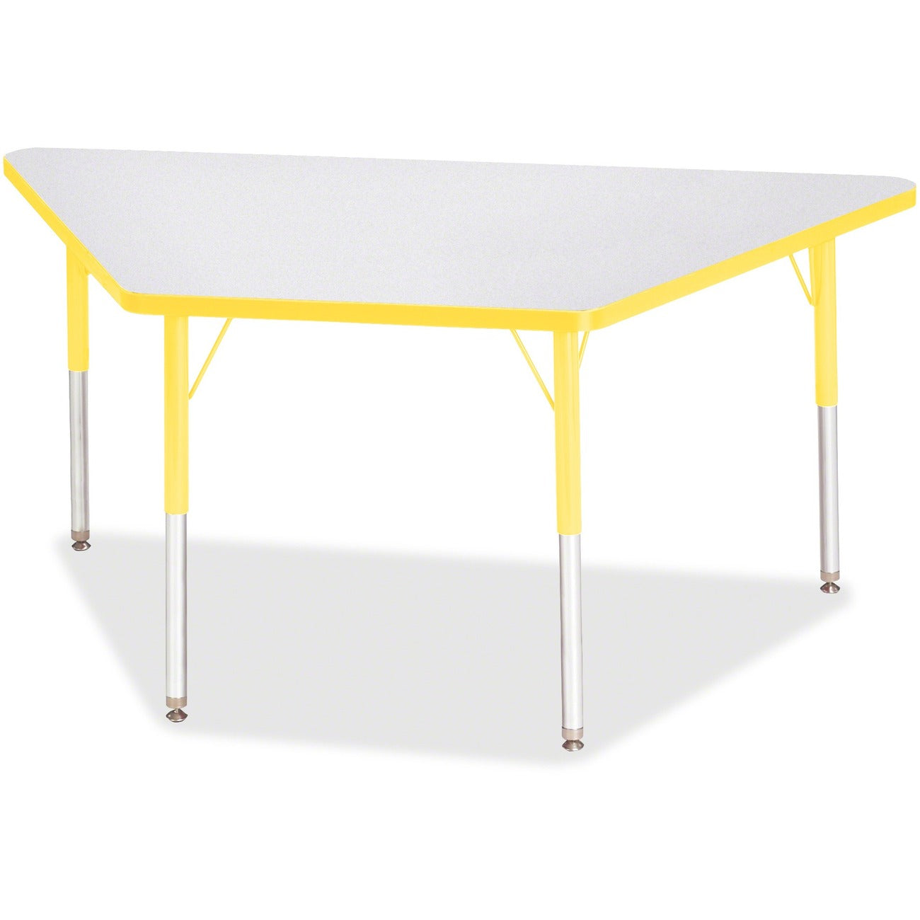 Trapezoid Table 30x60 Gray Yellow