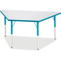 Trapezoid Table 30x60 Gray Teal