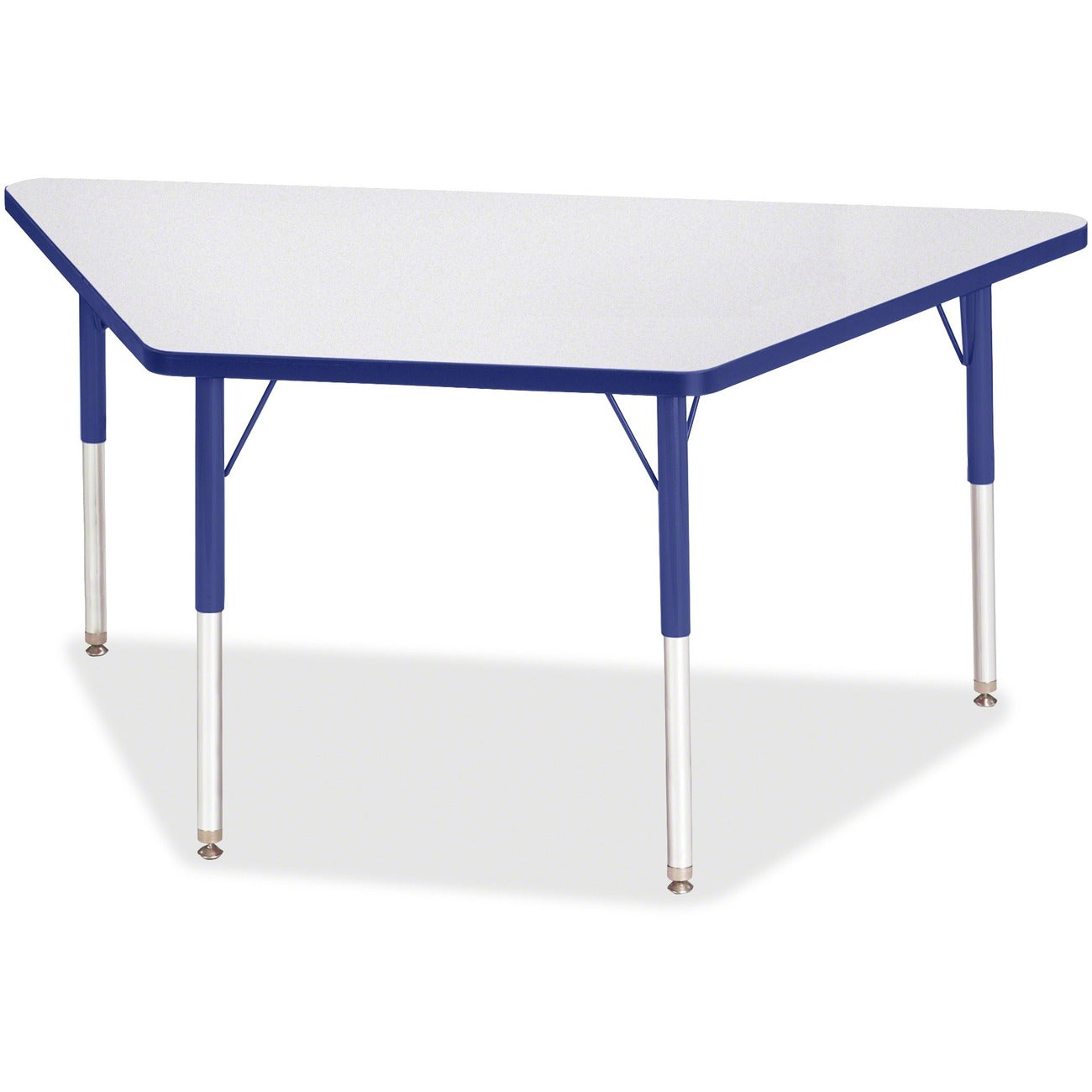 Trapezoid Table 30x60 Gray Blue