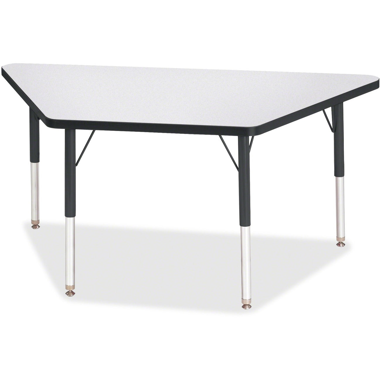 Trapezoid Table 24x48 Gray Black
