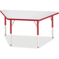 Trapezoid Table 24x48 Gray Red