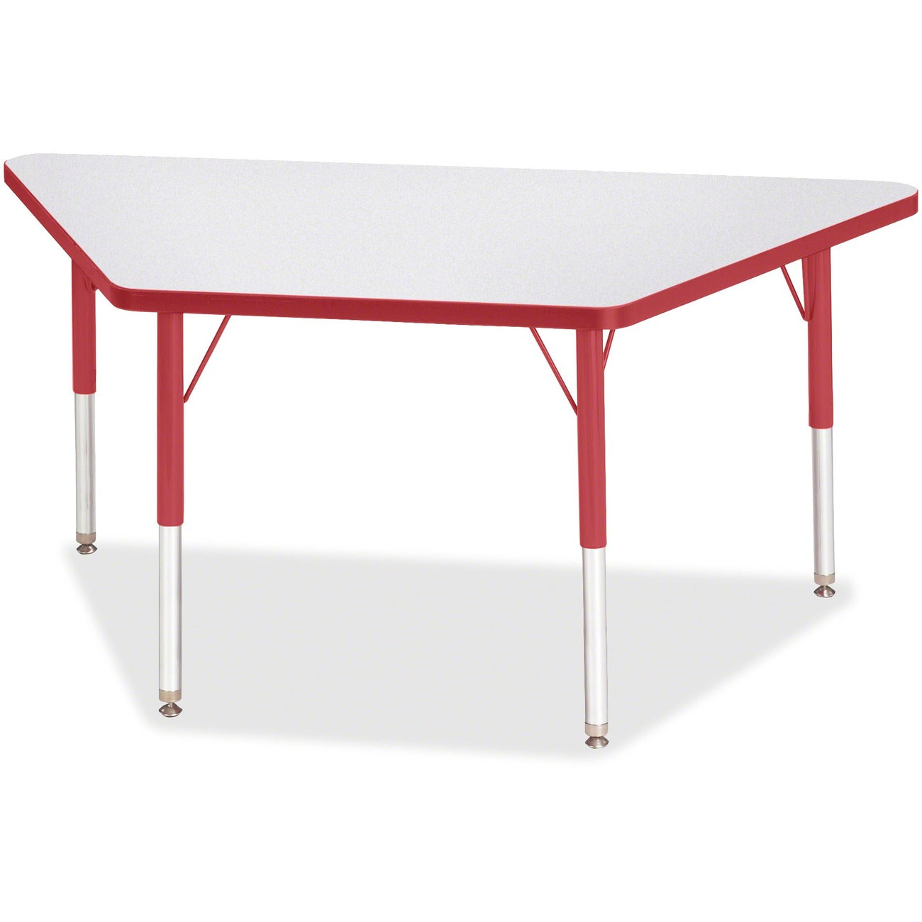 Trapezoid Table 24x48 Gray Red