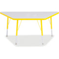 Trapezoid Table 24x48 Gray Yellow