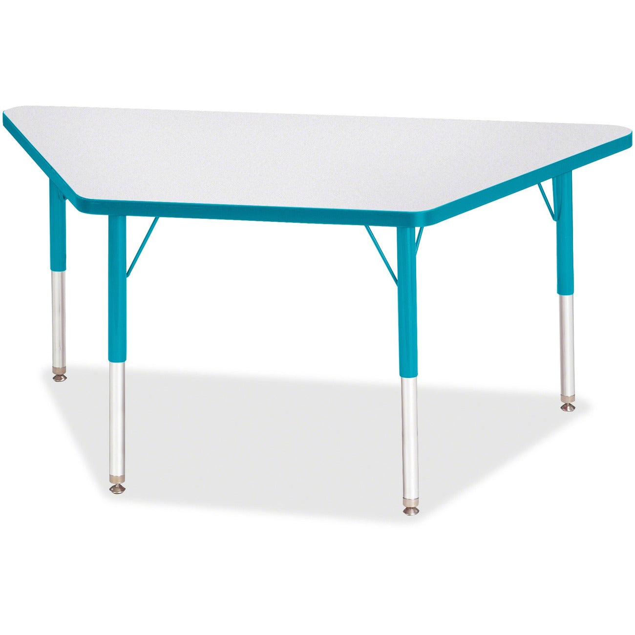 Trapezoid Table 24x48 Gray Teal