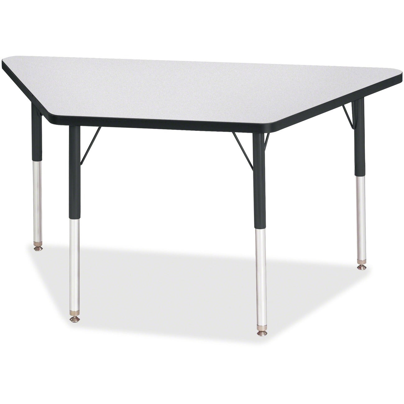 Trapezoid Table 24x48 Gray Black
