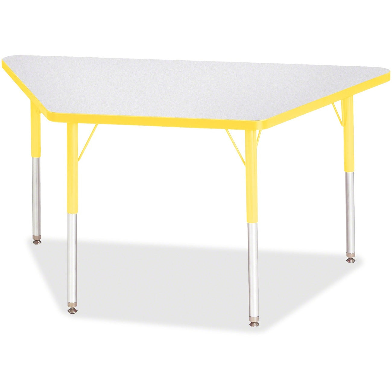 Trapezoid Table 24x48 Gray Yellow