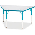 Trapezoid Table 24x48 Gray Teal