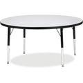 Activity Table 48 inch Round Gray Black