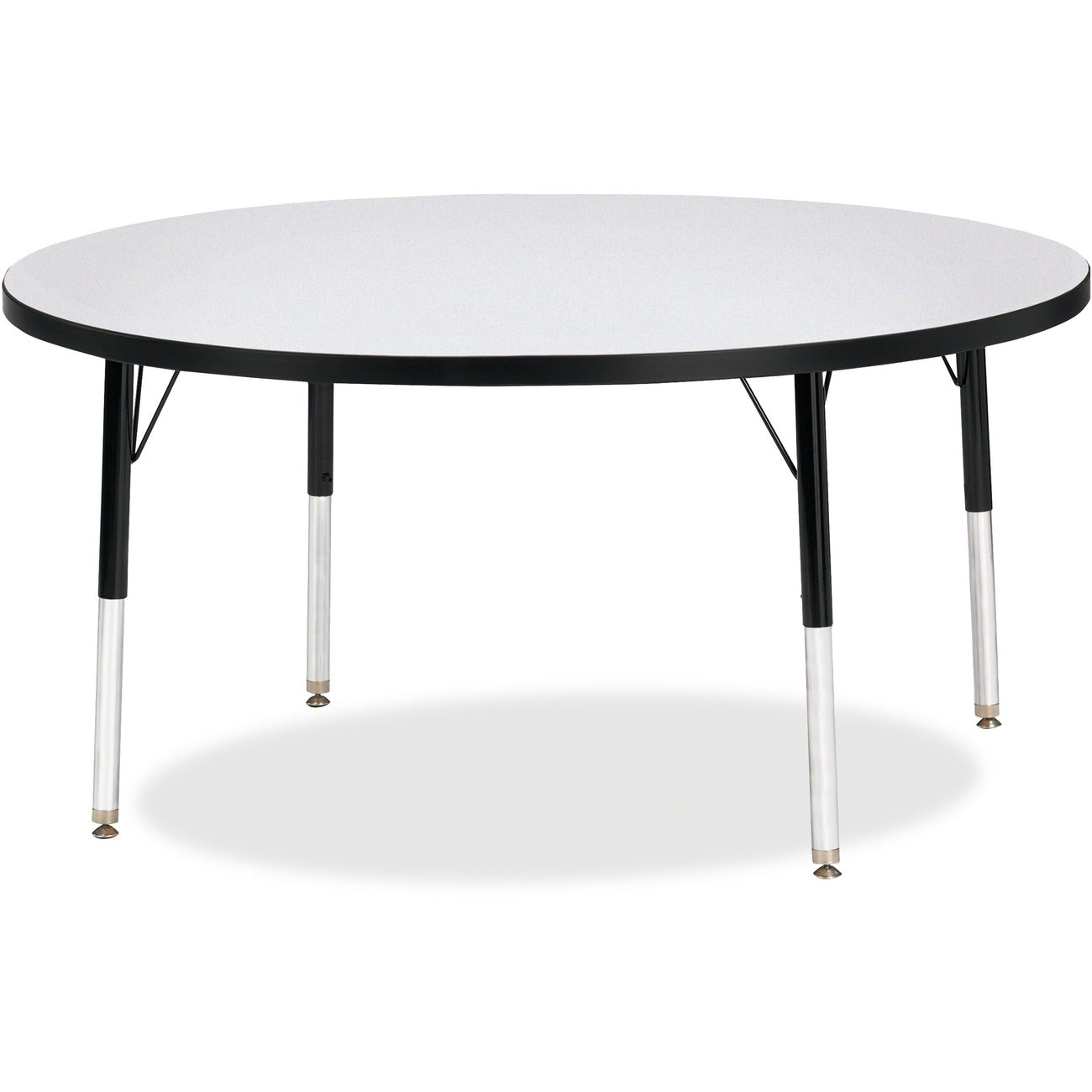 Activity Table 48 inch Round Gray Black