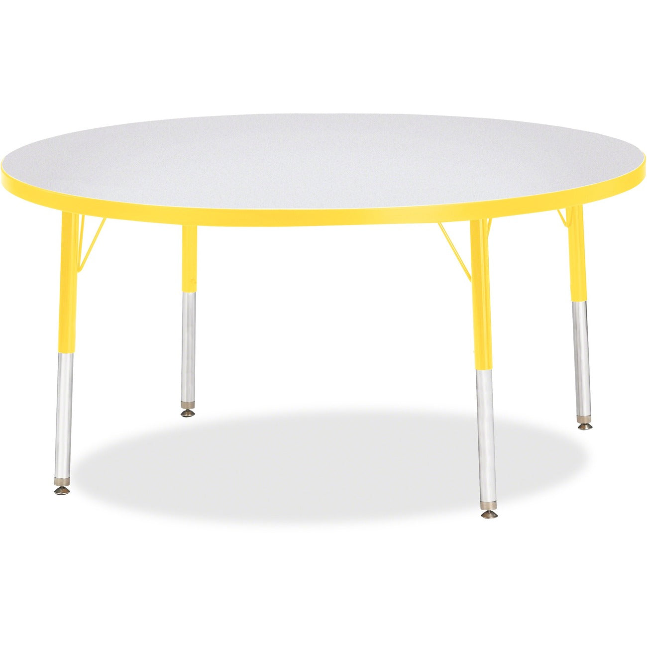 Activity Table 48 inch Round Gray Yellow