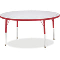 Activity Table 48 inch Round Gray Red