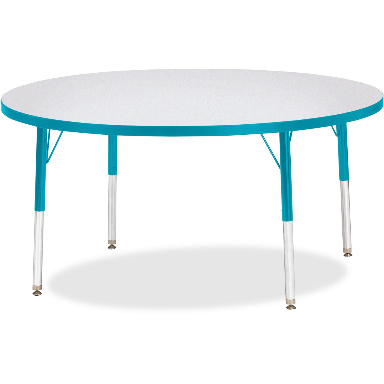 Activity Table 48 inch Round Gray Teal