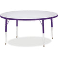 Activity Table 48 inch Round Gray Purple