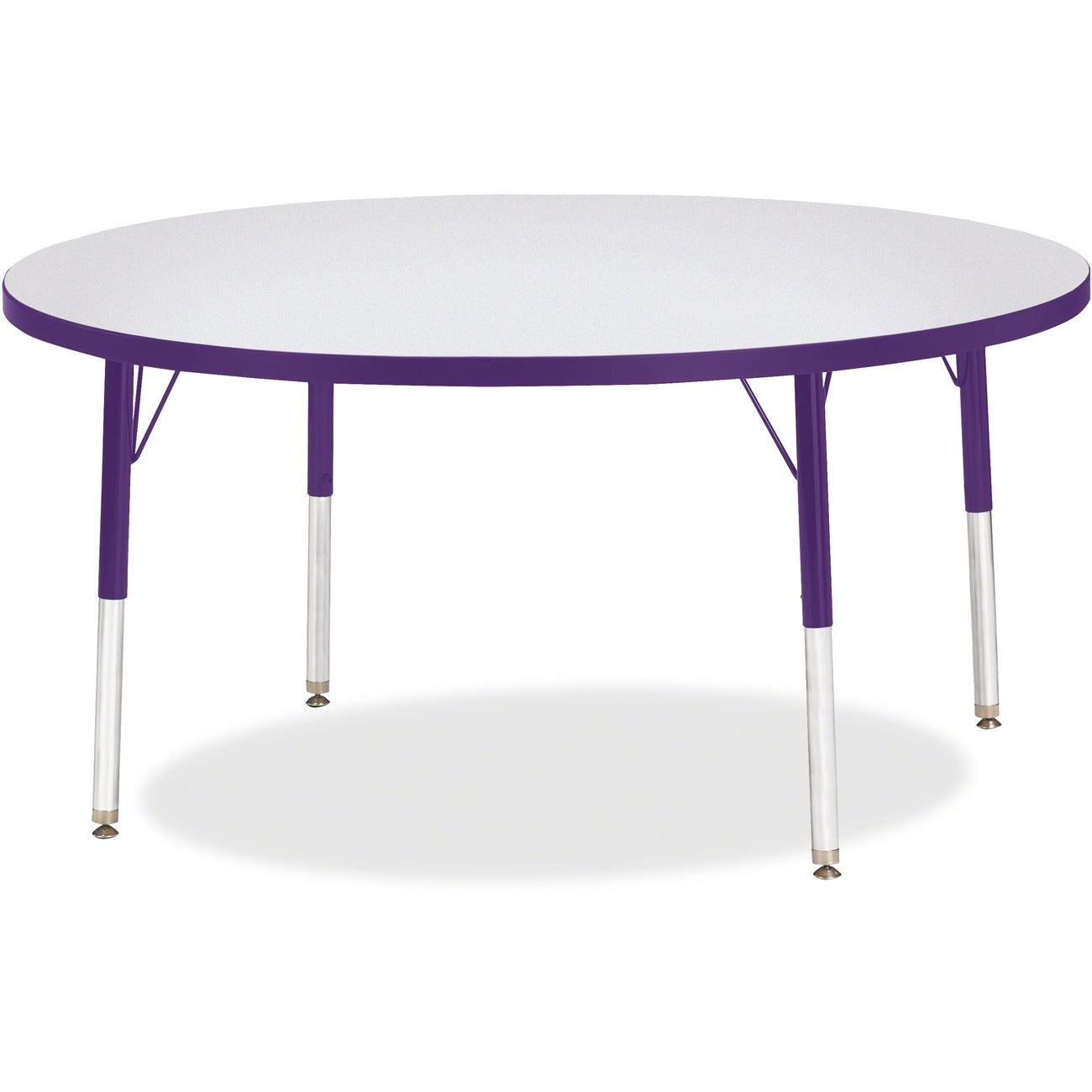 Activity Table 48 inch Round Gray Purple
