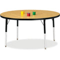 Activity Table 48 inch Round Oak Black