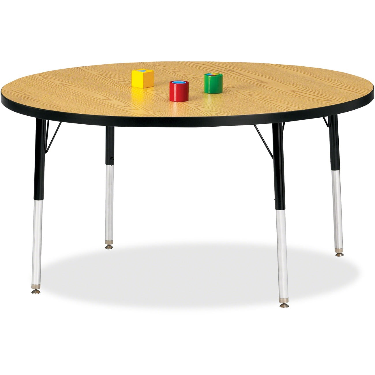 Activity Table 48 inch Round Oak Black