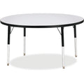 Activity Table 48 inch Round Gray Black