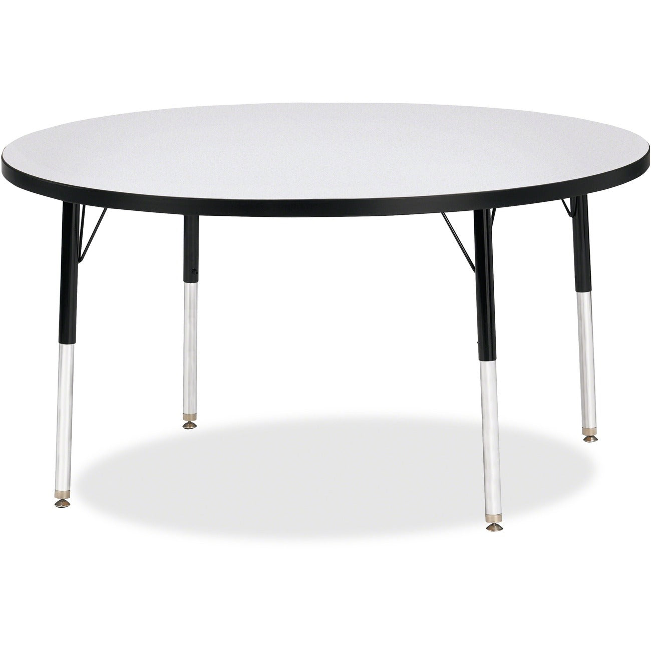 Activity Table 48 inch Round Gray Black