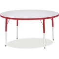 Activity Table 48 inch Round Gray Red