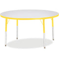 Activity Table 48 inch Round Gray Yellow