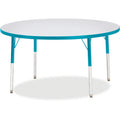 Activity Table 48 inch Round Gray Teal