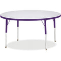 Activity Table 48 inch Round Gray Purple