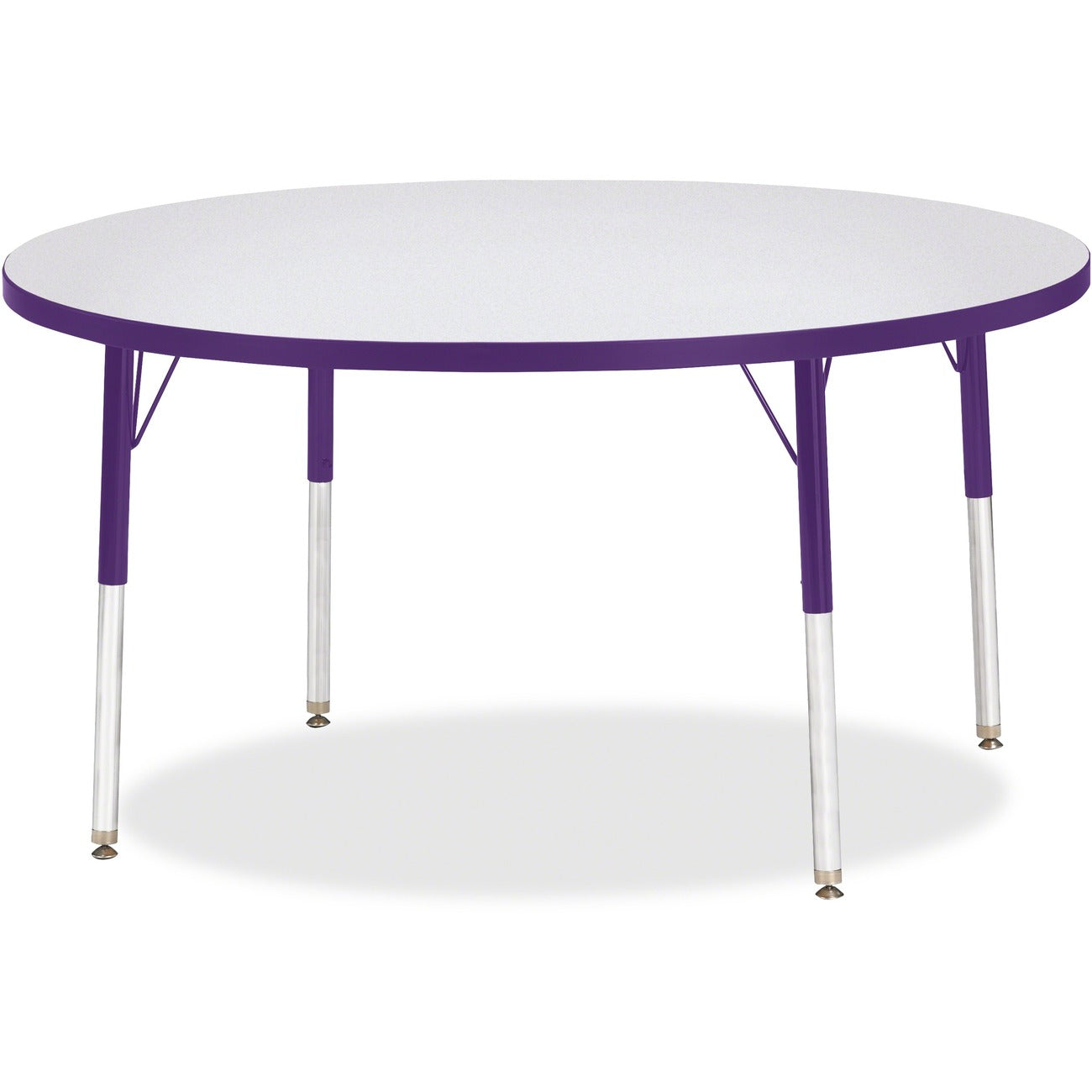 Activity Table 48 inch Round Gray Purple