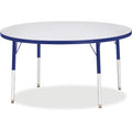 Activity Table 48 inch Round Gray Blue
