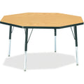 Octagon Table 48x48 Oak Black