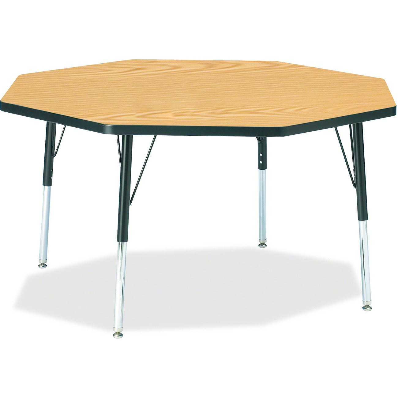 Octagon Table 48x48 Oak Black