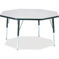 Octagon Table 48x48 Gray Black