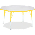 Octagon Table 48x48 Gray Yellow