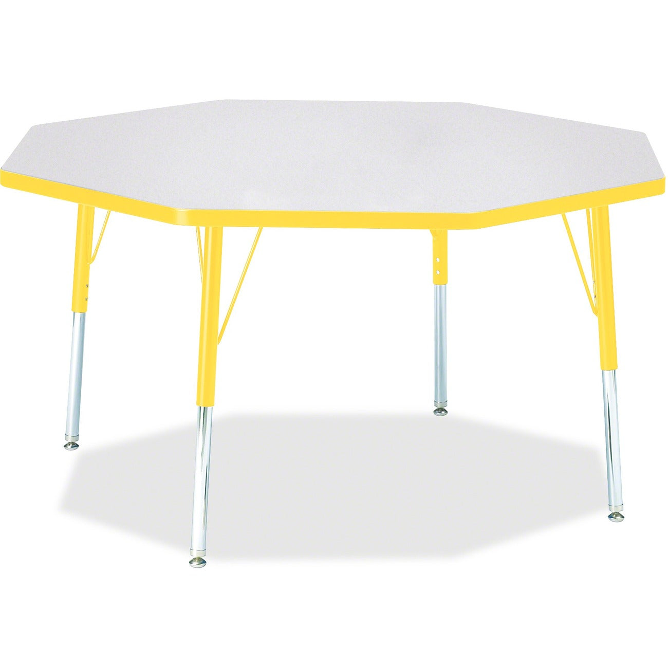 Octagon Table 48x48 Gray Yellow