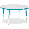 Octagon Table 48x48 Gray Teal