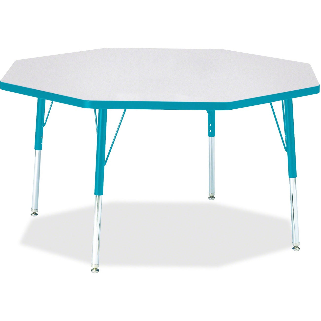 Octagon Table 48x48 Gray Teal