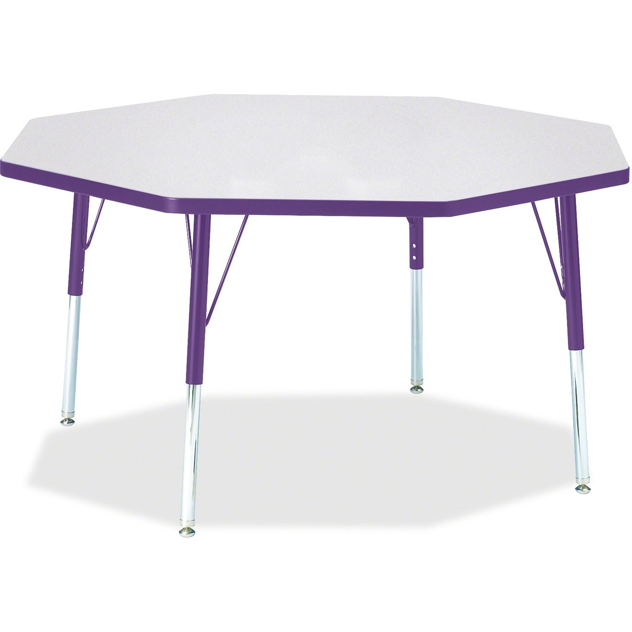 Octagon Table 48x48 Gray Purple