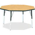 Octagon Table 48x48 Oak Black