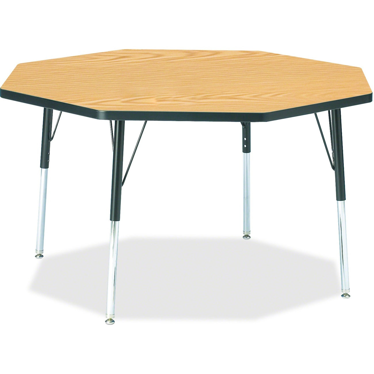 Octagon Table 48x48 Oak Black