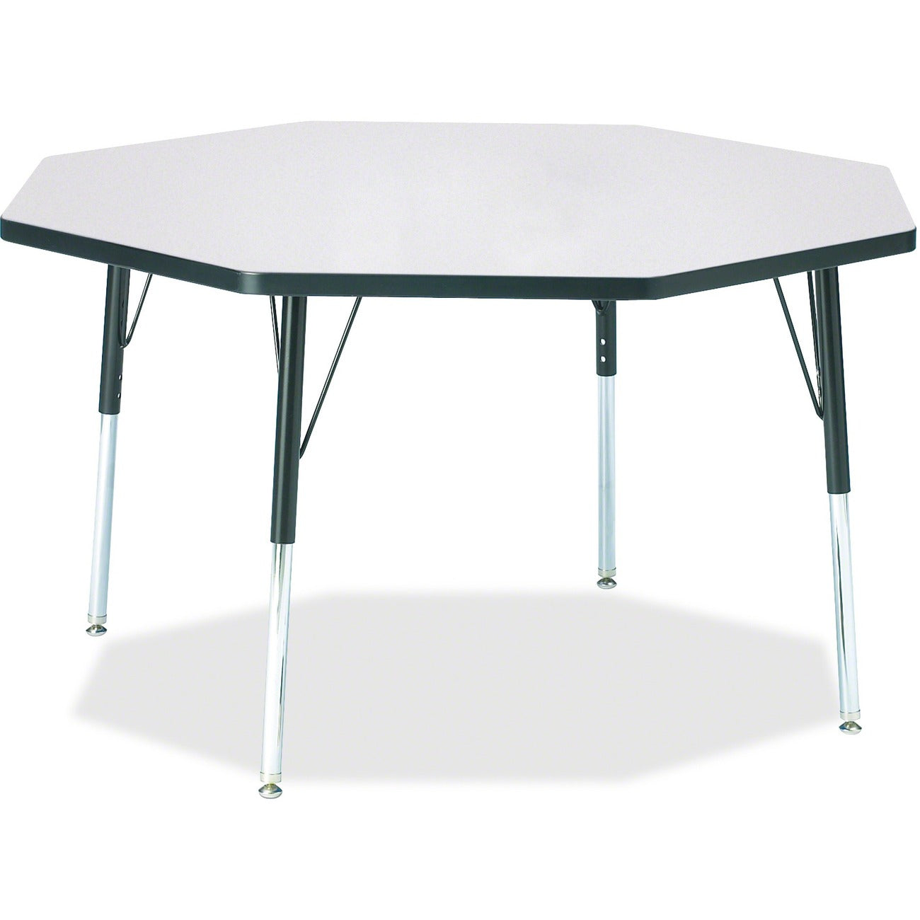 Octagon Table 48x48 Gray Black