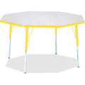 Octagon Table 48x48 Gray Yellow
