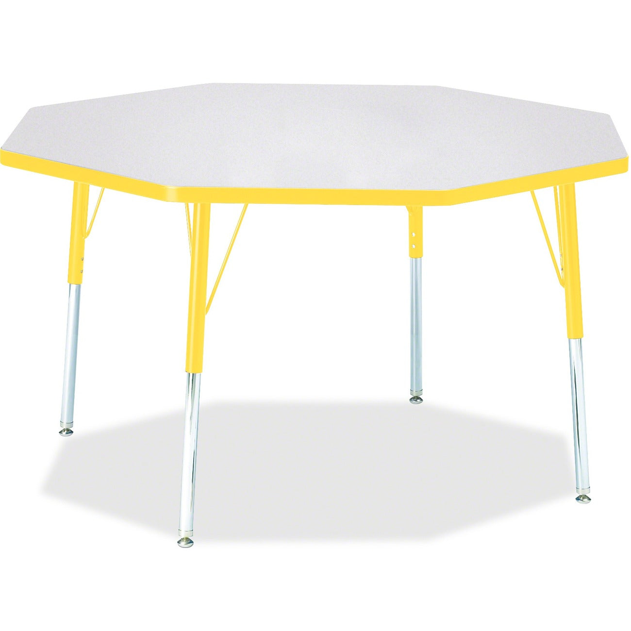 Octagon Table 48x48 Gray Yellow