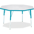 Octagon Table 48x48 Gray Teal