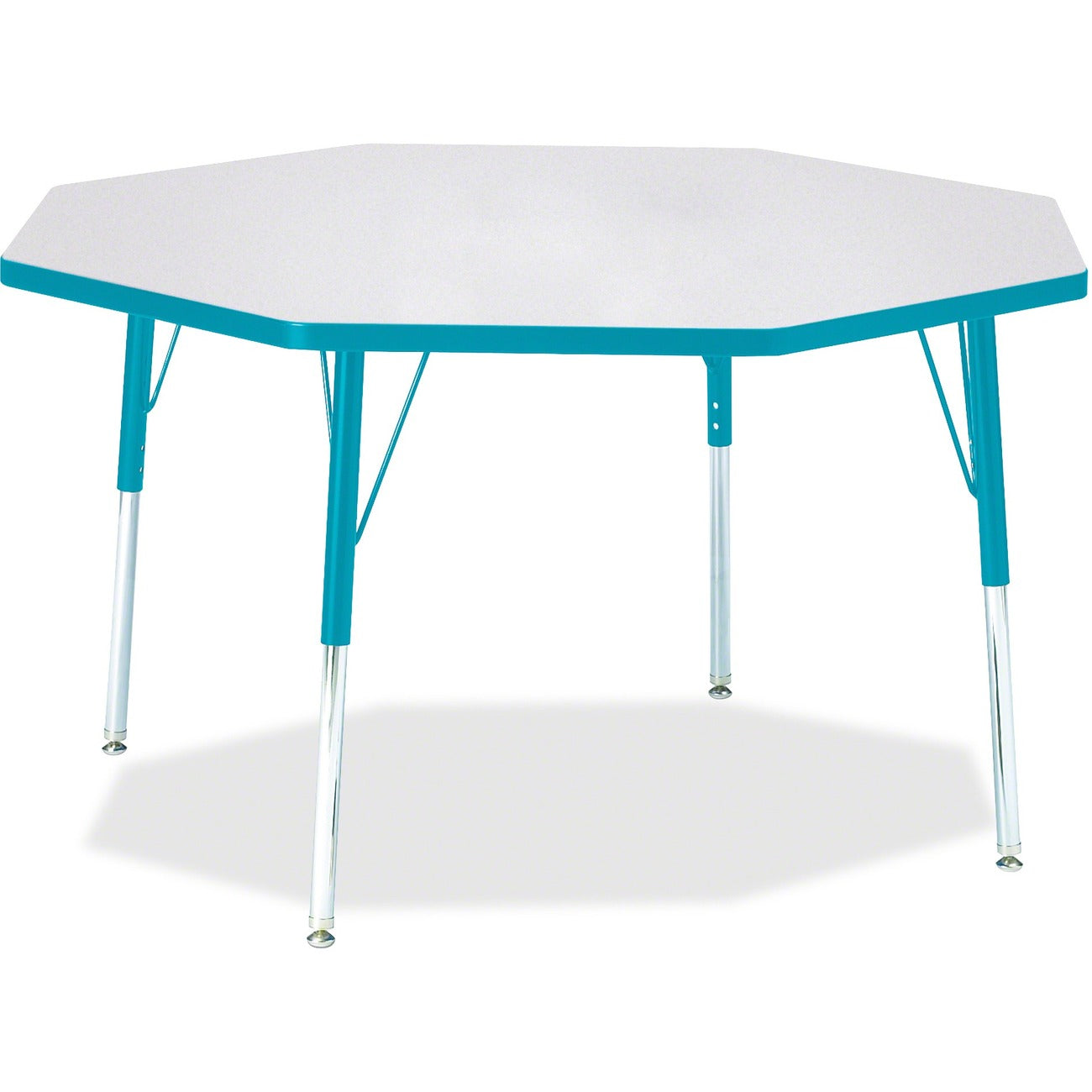 Octagon Table 48x48 Gray Teal