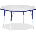 Octagon Table 48x48 Gray Blue