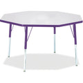Octagon Table 48x48 Gray Purple